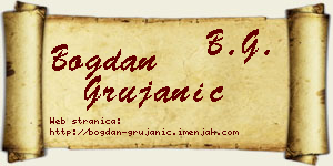 Bogdan Grujanić vizit kartica